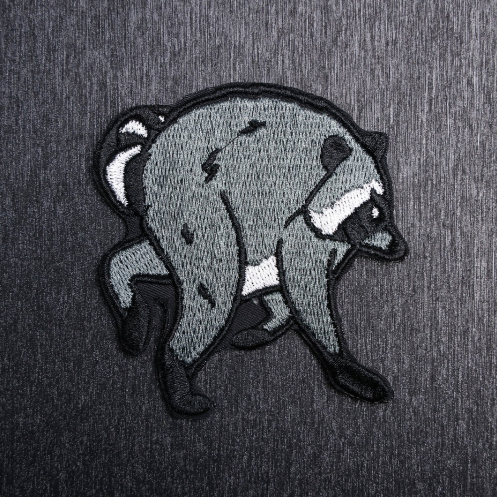 Jimothy Patch Sew On in white, gray, and black. Beautifully embroidered design which is sew on design. Just sew or glue with E6000 glue onto your favorite bag, vest, or clothing.