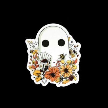 Ghost Spring Flowers Sticker