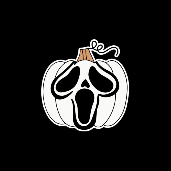 Ghostface Pumpkin Sticker