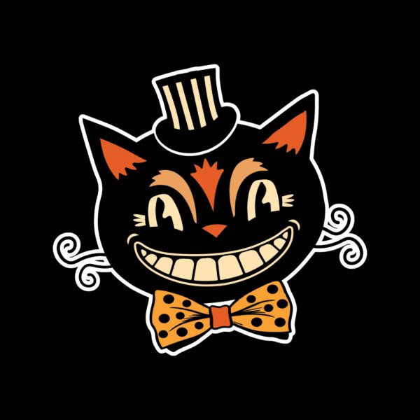 Vintage Top Hat Cat Sticker