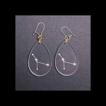 Cancer Clear Acrylic Earrings