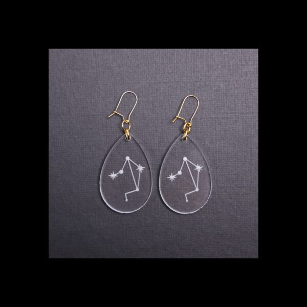 Libra Clear Acrylic Earrings