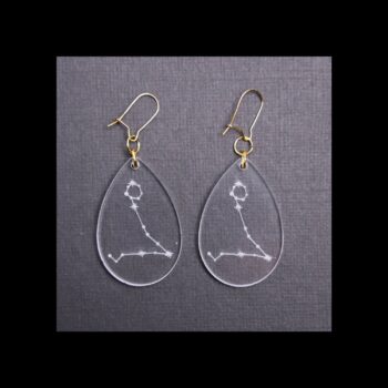 Pisces Clear Acrylic Earrings.