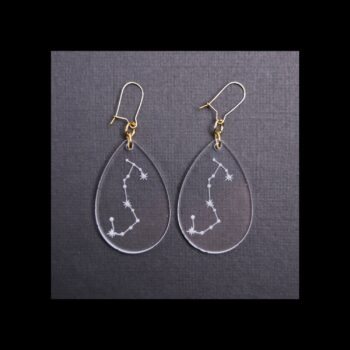 Scorpio Clear Acrylic Earrings