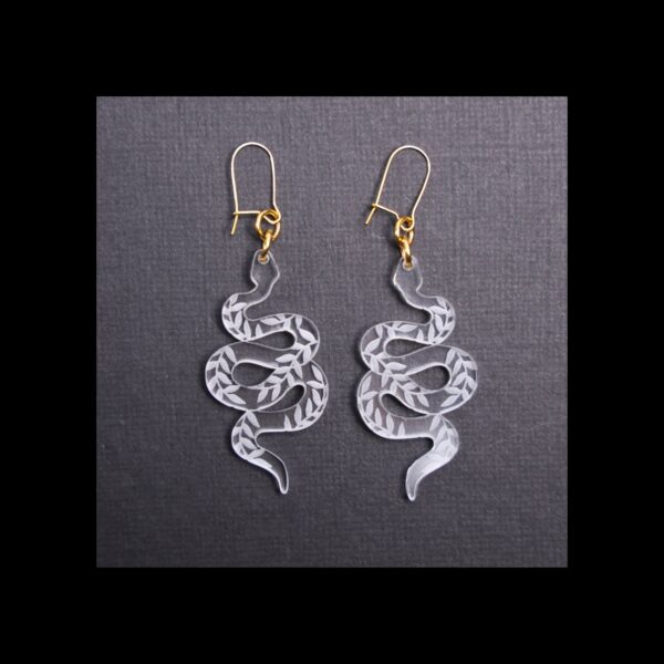 Snake Clear Acrylic Earrings