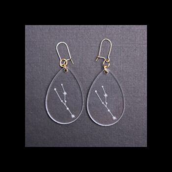 Taurus Clear Acrylic Earrings