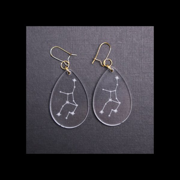 Virgo Clear Acrylic Earrings