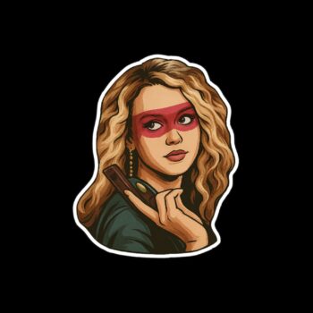 80's Killer Chick Sticker. These stickers are made with printable vinyl with a vinyl top coat that is scratch-resistant and water resistant. Put one on your phone case, laptop, iPad, hard cooler; the possibilities are endless.