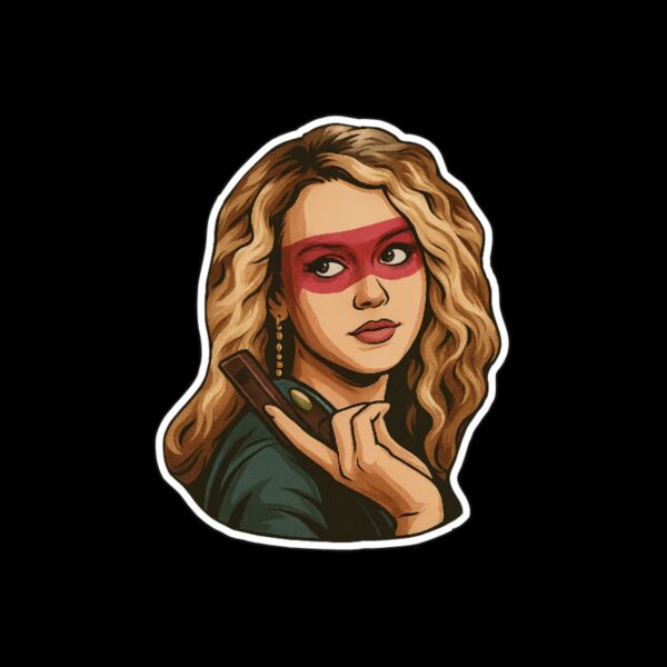 80's Killer Chick Sticker. These stickers are made with printable vinyl with a vinyl top coat that is scratch-resistant and water resistant. Put one on your phone case, laptop, iPad, hard cooler; the possibilities are endless.