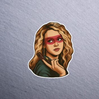 80's Killer Chick Sticker. These stickers are made with printable vinyl with a vinyl top coat that is scratch-resistant and water resistant.