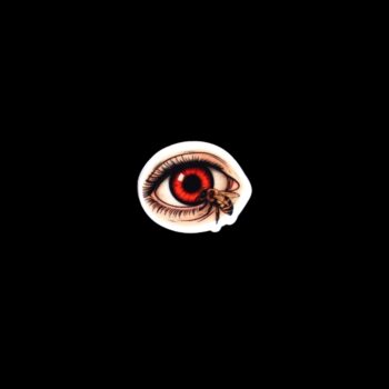 Candy Eye Pin. These pin are made with thick acrylic and hand heat pressed. Comes with metal pin with black rubber stopper.