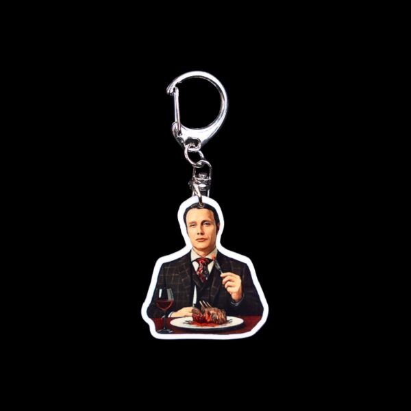 Chesapeake Ripper Eats Bag Tag. This bag tag is made with acrylic and heat pressed. Comes with lobster clasp topper that easily hooks to a bag, zippers, and lanyards for fun display and swivels. White backside.