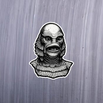 Creature Sticker. These stickers are made with printable vinyl with a vinyl top coat that is scratch-resistant and water resistant. Put one on your phone case, laptop, iPad, hard cooler; the possibilities are endless.