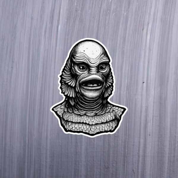 Creature Sticker. These stickers are made with printable vinyl with a vinyl top coat that is scratch-resistant and water resistant. Put one on your phone case, laptop, iPad, hard cooler; the possibilities are endless.