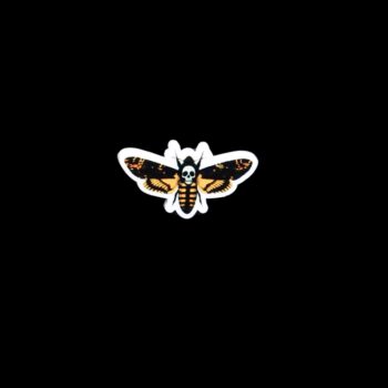 Death Moth Pin. These pin are made with thick acrylic and hand heat pressed. Comes with metal pin with black rubber stopper.