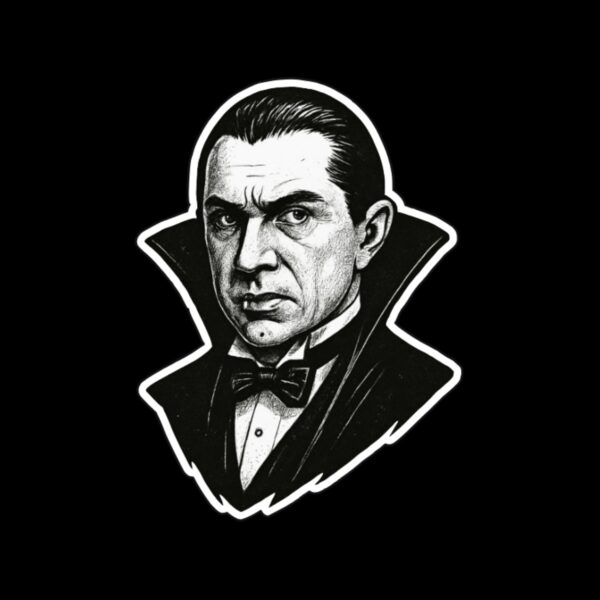 Dracula Sticker. These stickers are made with printable vinyl with a vinyl top coat that is scratch-resistant and water resistant. Put one on your phone case, laptop, iPad, hard cooler; the possibilities are endless.