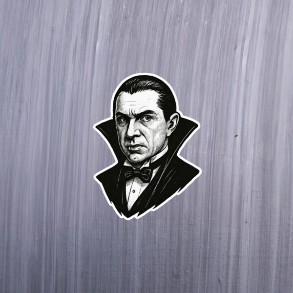 Dracula Sticker. These stickers are made with printable vinyl with a vinyl top coat that is scratch-resistant and water resistant. Put one on your phone case, laptop, iPad, hard cooler; the possibilities are endless.
