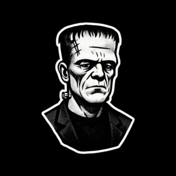 Frank Sticker. These stickers are made with printable vinyl with a vinyl top coat that is scratch-resistant and water resistant. Put one on your phone case, laptop, iPad, hard cooler; the possibilities are endless.