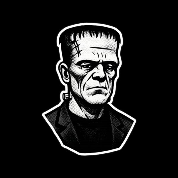 Frank Sticker. These stickers are made with printable vinyl with a vinyl top coat that is scratch-resistant and water resistant. Put one on your phone case, laptop, iPad, hard cooler; the possibilities are endless.