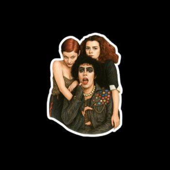 Glam Horror Sticker. These stickers are made with printable vinyl with a vinyl top coat that is scratch-resistant and water resistant. Put one on your phone case, laptop, iPad, hard cooler; the possibilities are endless.