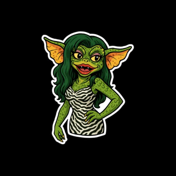 Goblin Princess Sticker. These stickers are made with printable vinyl with a vinyl top coat that is scratch-resistant and water resistant. Put one on your phone case, laptop, iPad, hard cooler; the possibilities are endless.