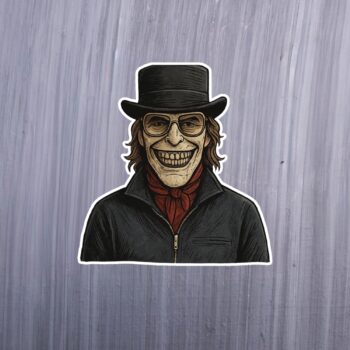 Kidnapper Sticker. These stickers are made with printable vinyl with a vinyl top coat that is scratch-resistant and water resistant. Put one on your phone case, laptop, iPad, hard cooler; the possibilities are endless.