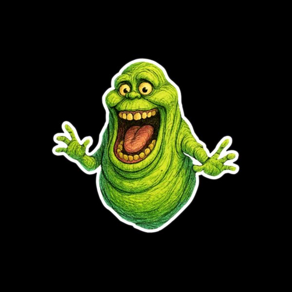 Green Ghost Sticker. These stickers are made with printable vinyl with a vinyl top coat that is scratch-resistant and water resistant. Put one on your phone case, laptop, iPad, hard cooler; the possibilities are endless.
