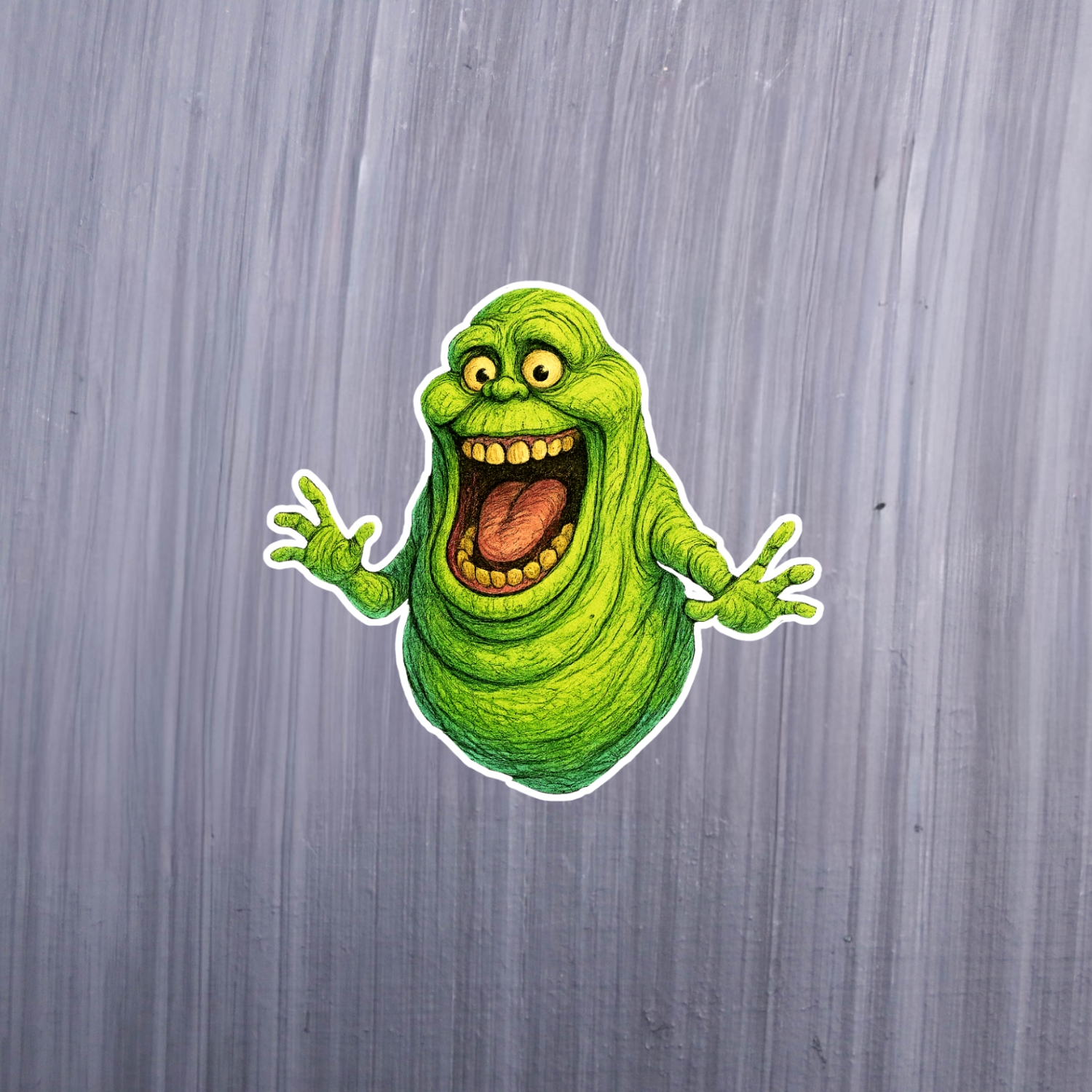 Green Ghost Sticker. These stickers are made with printable vinyl with a vinyl top coat that is scratch-resistant and water resistant. Put one on your phone case, laptop, iPad, hard cooler; the possibilities are endless.