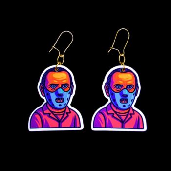 Neon Chesapeake Ripper Earrings. These earrings are made with acrylic and hand heat pressed. Comes with 18k plated gold hooks that is nickel free. Easily put loop through ear and hook back so the earring doesn’t fall out.