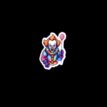 Neon Dancing Clown Pin. These pin are made with thick acrylic and hand heat pressed. Comes with metal pin with black rubber stopper.