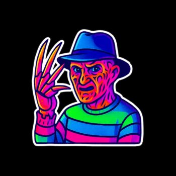Neon Dream Demon Sticker. These stickers are made with printable vinyl with a vinyl top coat that is scratch-resistant and water resistant. Put one on your phone case, laptop, iPad, hard cooler; the possibilities are endless.
