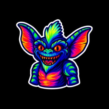 Neon Goblin Sticker. These stickers are made with printable vinyl with a vinyl top coat that is scratch-resistant and water resistant. Put one on your phone case, laptop, iPad, hard cooler; the possibilities are endless.
