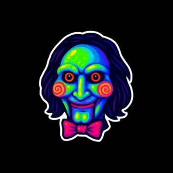 Neon Puppet Sticker. These stickers are made with printable vinyl with a vinyl top coat that is scratch-resistant and water resistant. Put one on your phone case, laptop, iPad, hard cooler; the possibilities are endless.