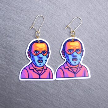 Neon Chesapeake Ripper Earrings. These earrings are made with acrylic and hand heat pressed. Comes with 18k plated gold hooks that is nickel free. Easily put loop through ear and hook back so the earring doesn’t fall out.