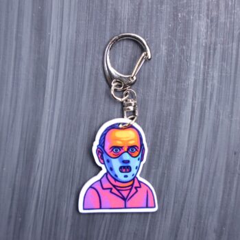 Neon Chesapeake Ripper Bag Tag. This bag tag is made with acrylic and heat pressed. Comes with lobster clasp topper that easily hooks to a bag, zippers, and lanyards for fun display and swivels. White backside.