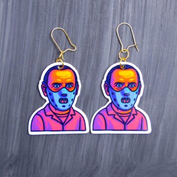 Neon Chesapeake Ripper Earrings. These earrings are made with acrylic and hand heat pressed. Comes with 18k plated gold hooks that is nickel free. Easily put loop through ear and hook back so the earring doesn’t fall out.