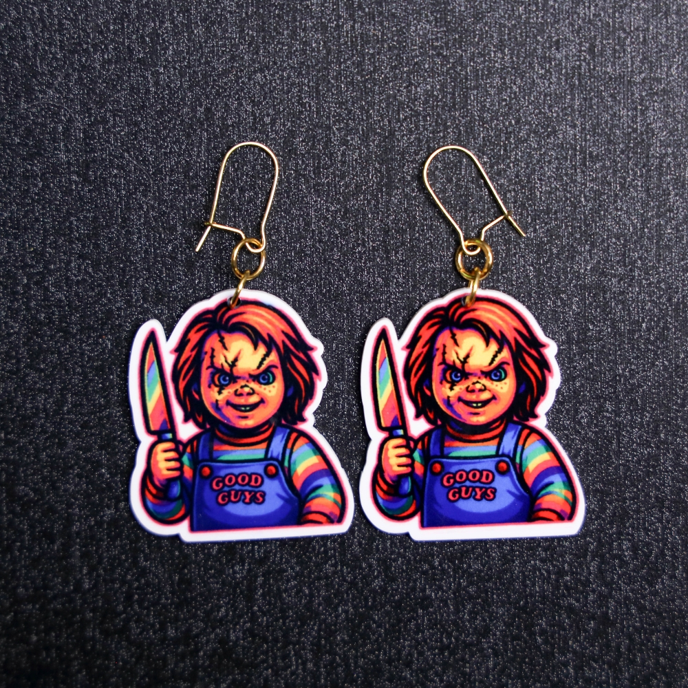 Neon Chucky Earrings
