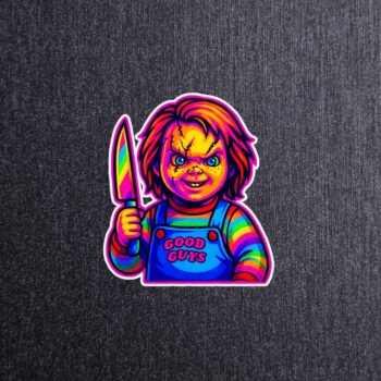 Neon Chucky Sticker