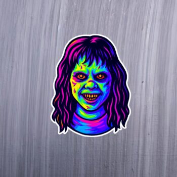 Neon Demon Girl Sticker. These stickers are made with printable vinyl with a vinyl top coat that is scratch-resistant and water resistant. Put one on your phone case, laptop, iPad, hard cooler; the possibilities are endless.
