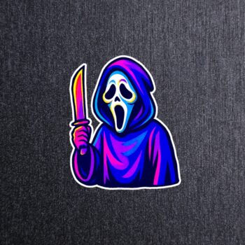 Neon Ghostface Sticker
