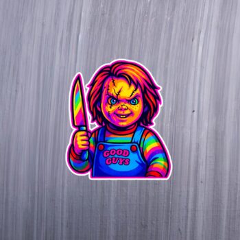 Neon Lakeshore Strangler Sticker. These stickers are made with printable vinyl with a vinyl top coat that is scratch-resistant and water resistant. Put one on your phone case, laptop, iPad, hard cooler; the possibilities are endless.