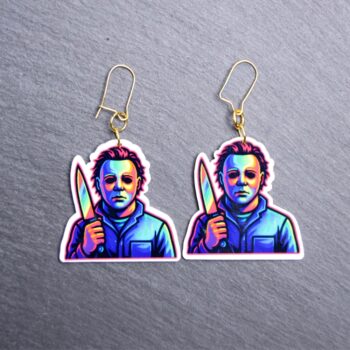 Neon The Shape Earrings. These earrings are made with acrylic and hand heat pressed. Comes with 18k plated gold hooks that is nickel free. Easily put loop through ear and hook back so the earring doesn’t fall out.