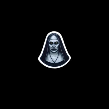 Nun Pin. These pin are made with thick acrylic and hand heat pressed. Comes with metal pin with black rubber stopper.
