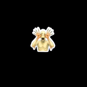 Pale One Pin. These pin are made with thick acrylic and hand heat pressed. Comes with metal pin with black rubber stopper.