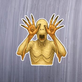 Pale One Sticker. These stickers are made with printable vinyl with a vinyl top coat that is scratch-resistant and water resistant. Put one on your phone case, laptop, iPad, hard cooler; the possibilities are endless.