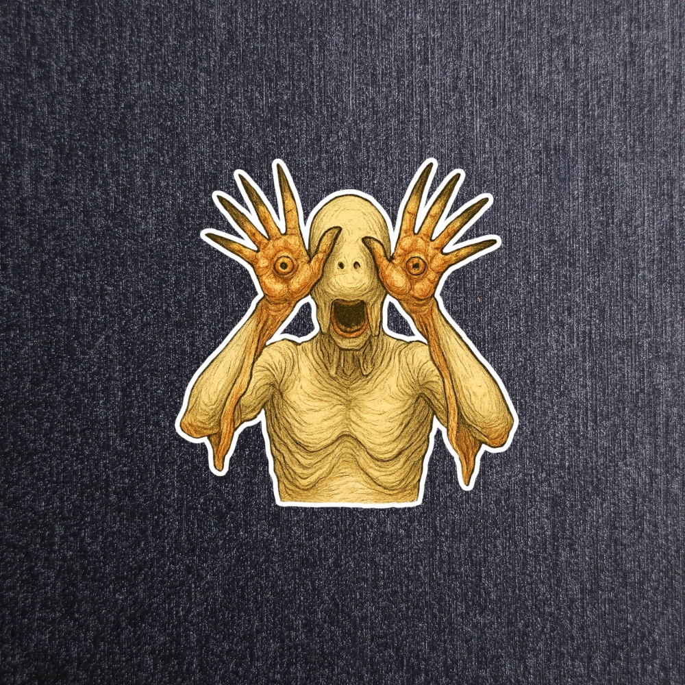 Pale Man Sticker