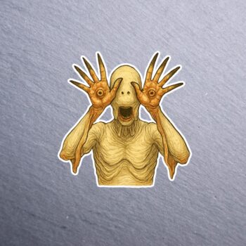 Pale One Sticker. These stickers are made with printable vinyl with a vinyl top coat that is scratch-resistant and water resistant.