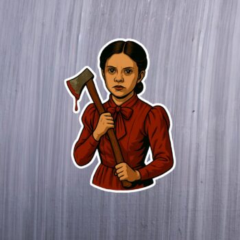 50's Killer Chick Sticker. These stickers are made with printable vinyl with a vinyl top coat that is scratch-resistant and water resistant. Put one on your phone case, laptop, iPad, hard cooler; the possibilities are endless.