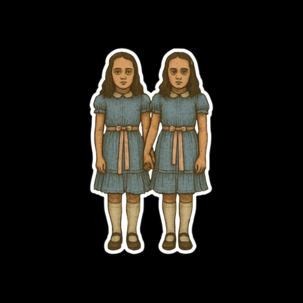 Scary Twins  Sticker. These stickers are made with printable vinyl with a vinyl top coat that is scratch-resistant and water resistant. Put one on your phone case, laptop, iPad, hard cooler; the possibilities are endless.