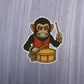 Monkey Sticker. These stickers are made with printable vinyl with a vinyl top coat that is scratch-resistant and water resistant. Put one on your phone case, laptop, iPad, hard cooler; the possibilities are endless.
